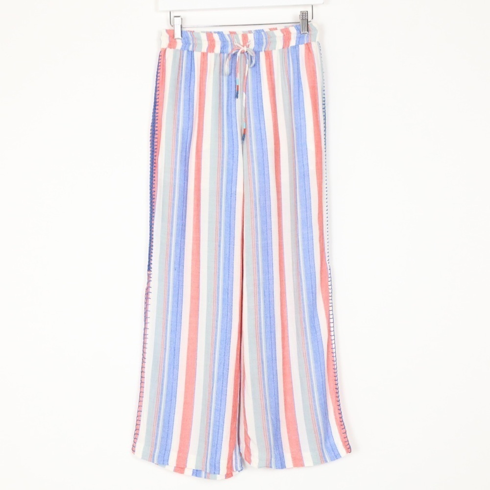 Red Carter Striped Beach Pants